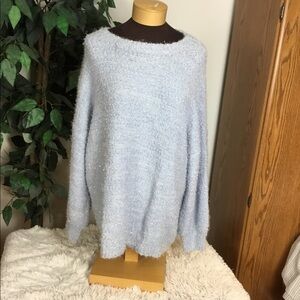Lauren Conrad XXL Popo pullover sweater with eyelash tinsel